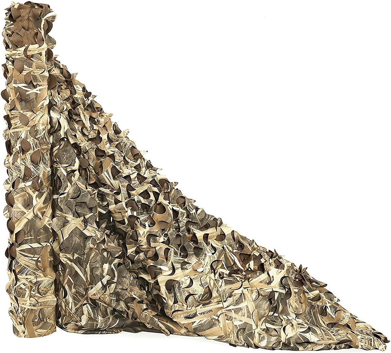 AUSCAMOTEK 300D Durable Camo Netting for Duck Hunting Blinds Brown 5ft×10ft/5ft×13ft/5ft×20ft