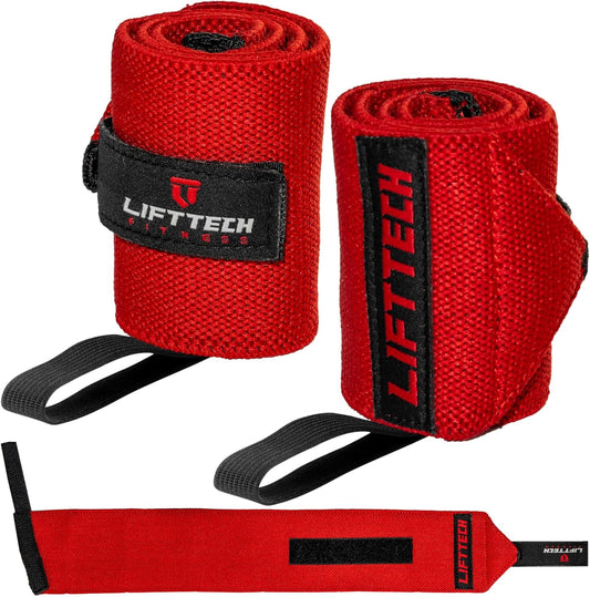 PRO 20'' Lifting Wrist Wraps - Wrist Wraps for Weightlifting Men and Women Suitable - Thumb Loop Wrist Straps for Crossfit, Strength Training - Pair of 2