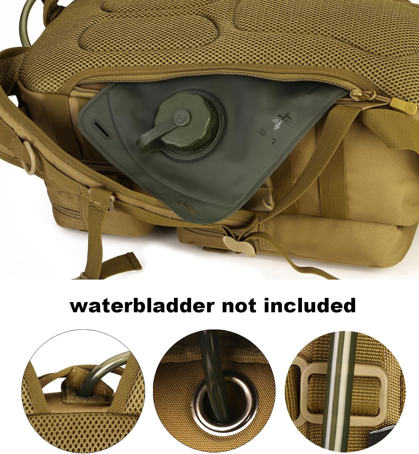 ArcEnCiel Hydration Pack Motorcycle Backpack Tactical Bag with Patch without Waterbladder