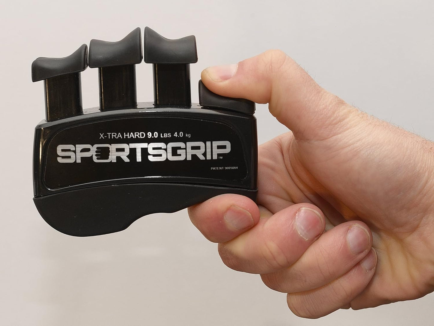 Hand and Finger Exerciser (XTRA Hard - 9lbs / 4.0kg) – Best Ergonomic Finger Strengthener to Improve Grip for All Sport Athletes