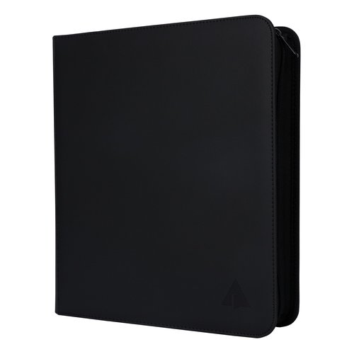Rayvol Trading Card Binder, 9 Pocket Fit 1404 Cards - Metal D-Ring Card Holder with 78 Double-Sided Clear Pages, Top-Loading Collectors Album -Black