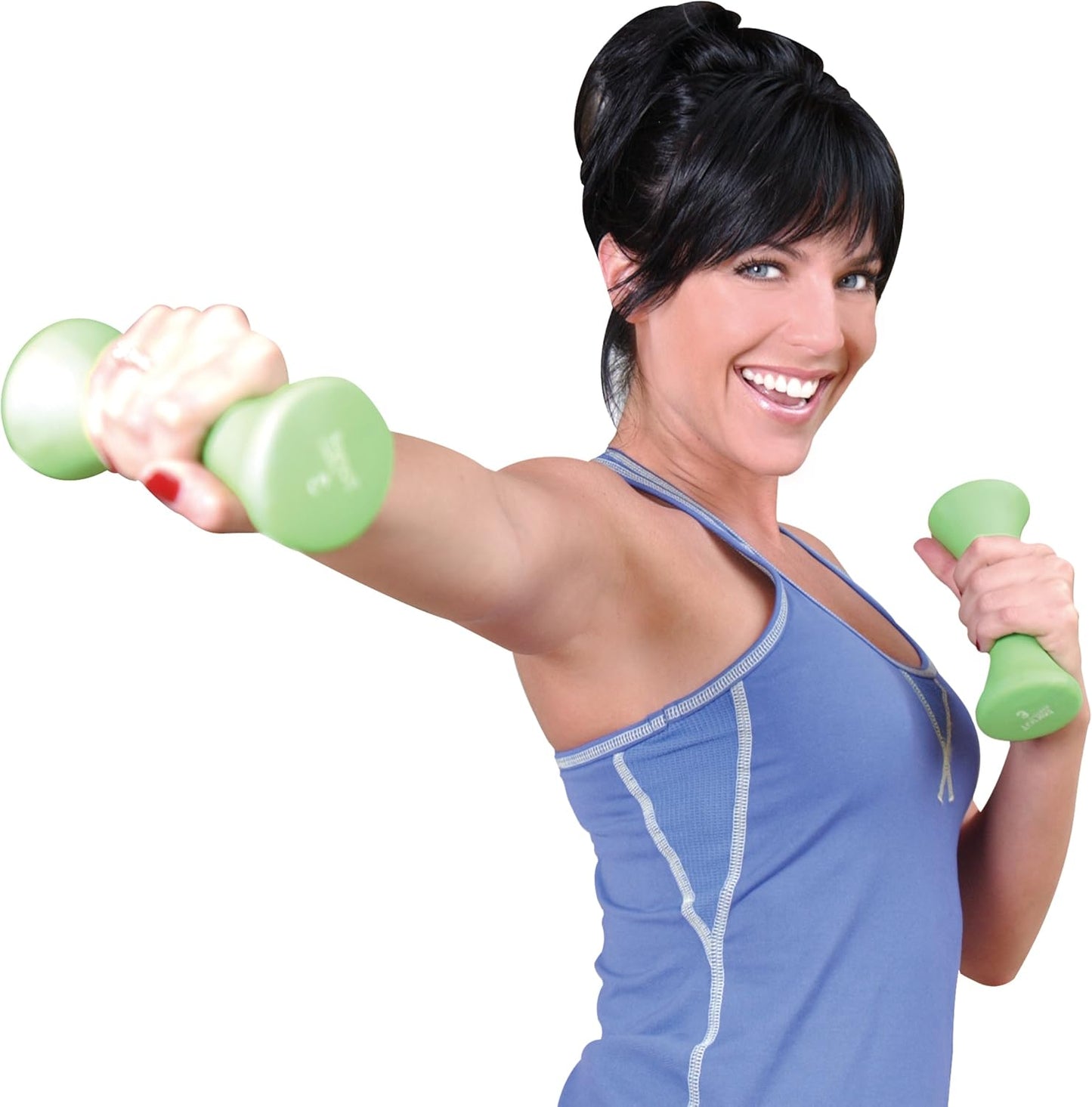 Tone Fitness set includes 3 PAIRS of DUMBBELLS