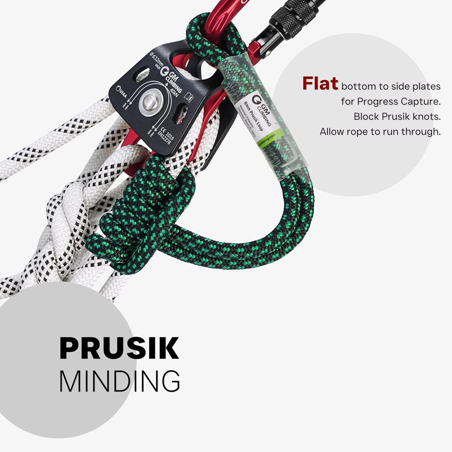 GM CLIMBING Haul Kit for 5:1 Mechanical Advantage Pulley Hauling Tensioning Load Releasing System Block and Tackle