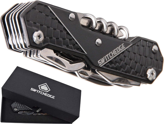 14 Tools in One Black Pocket Knife