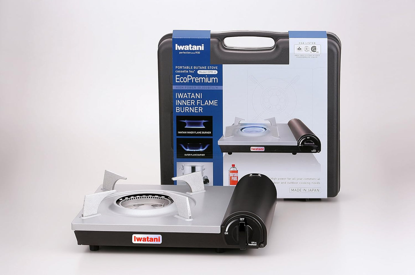 Iwatani America EPR Cassette Feu-EcoPremium Portable Butane Stove Cooktop, Black