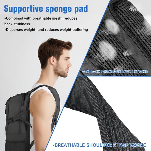 Zavothy 18L Hydration Backpack with 3L Water Bladder Water Backpack for Hiking Hydration Pack Insulated Daypack for Cycling Black
