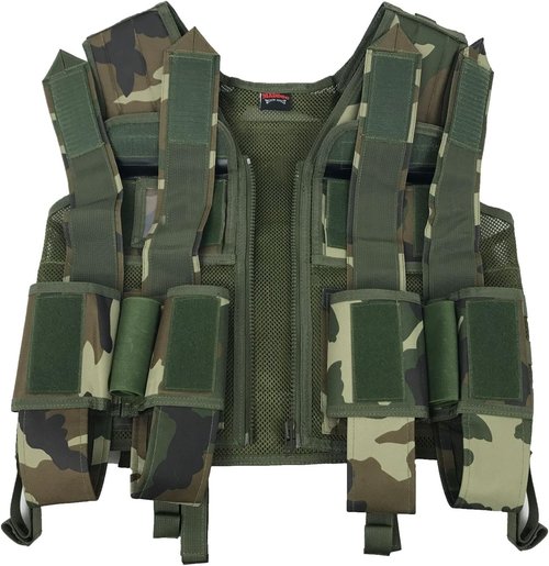 Maddog Tactical Paintball Battle Vest - Woodland Camo