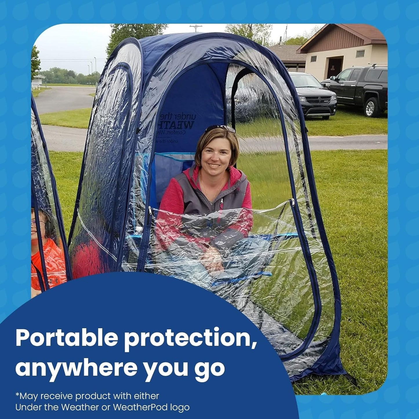 WeatherPod® The Original Shark Tank OriginalPod™ Pop-Up Pod - Stay Warm, Dry, & Out of The Sun - Weather Pod for Rain & Wind - 1 Person Pod - Sports Pod for The Sideline - Easy Set Up & Tear Down