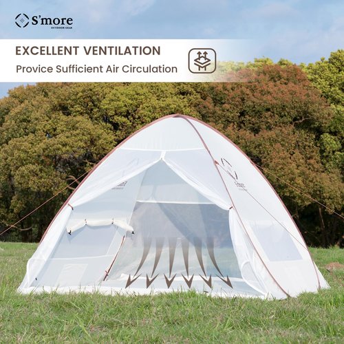 S'more Colline 2 Person Beach Tent, Lightweight & Easy Set Up Pop up Tent, Instant Tent with UV Protection, UFP 30+ Quick Portable Sun Shade Shelter for Beach,Picnic, Backyard, Festivals