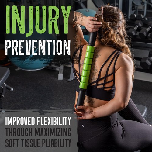 Gradient Fitness Stretching Strap for Physical Therapy, 12 Multi-Loop Stretch Strap 1.5" W x 8' L, Physical Therapy Equipment | Muscle Roller Stick with Free Exercise eGuide, Body Massage Stick Tools