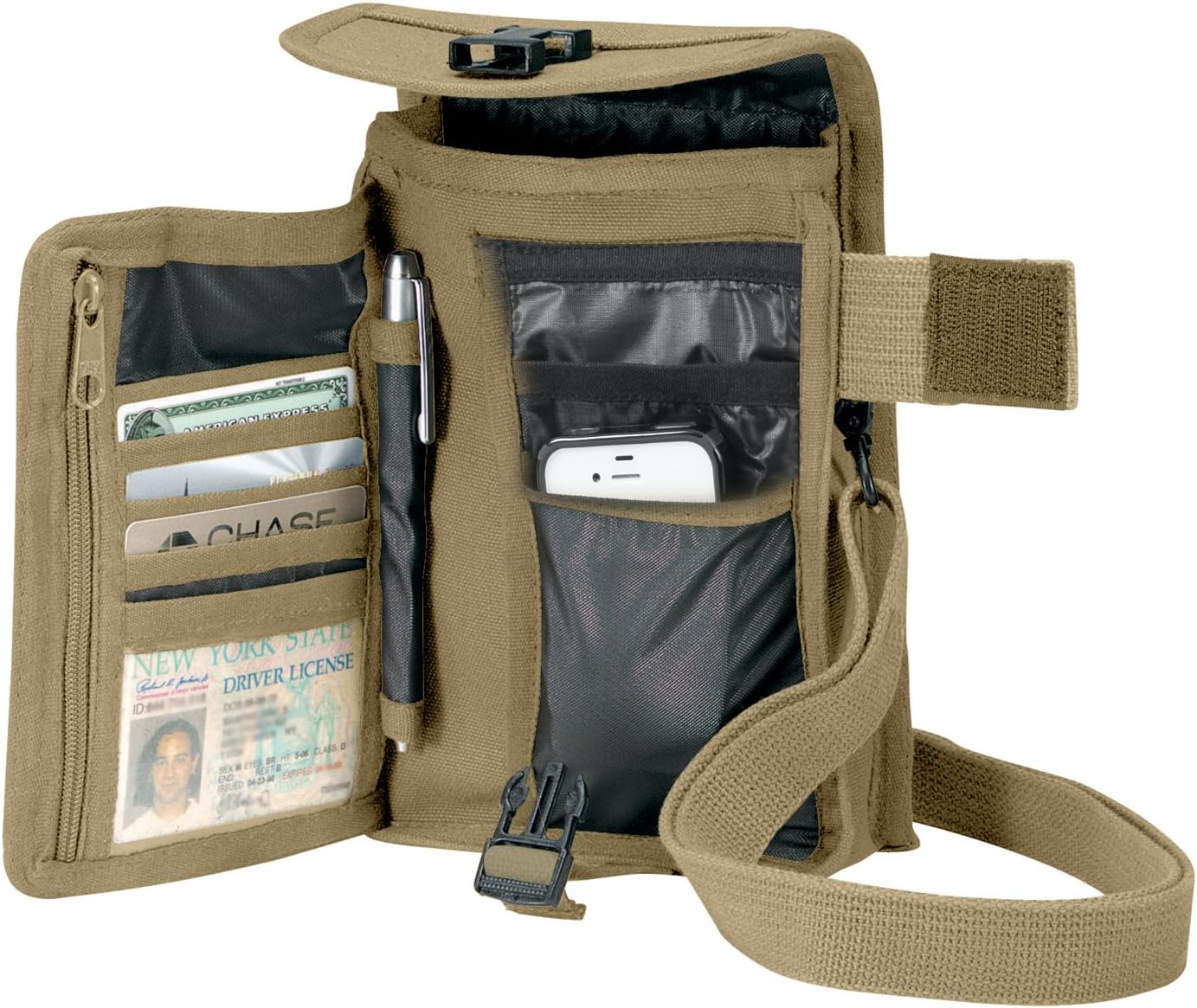 Rothco Canvas Travel Portfolio Crossbody Shoulder Bag