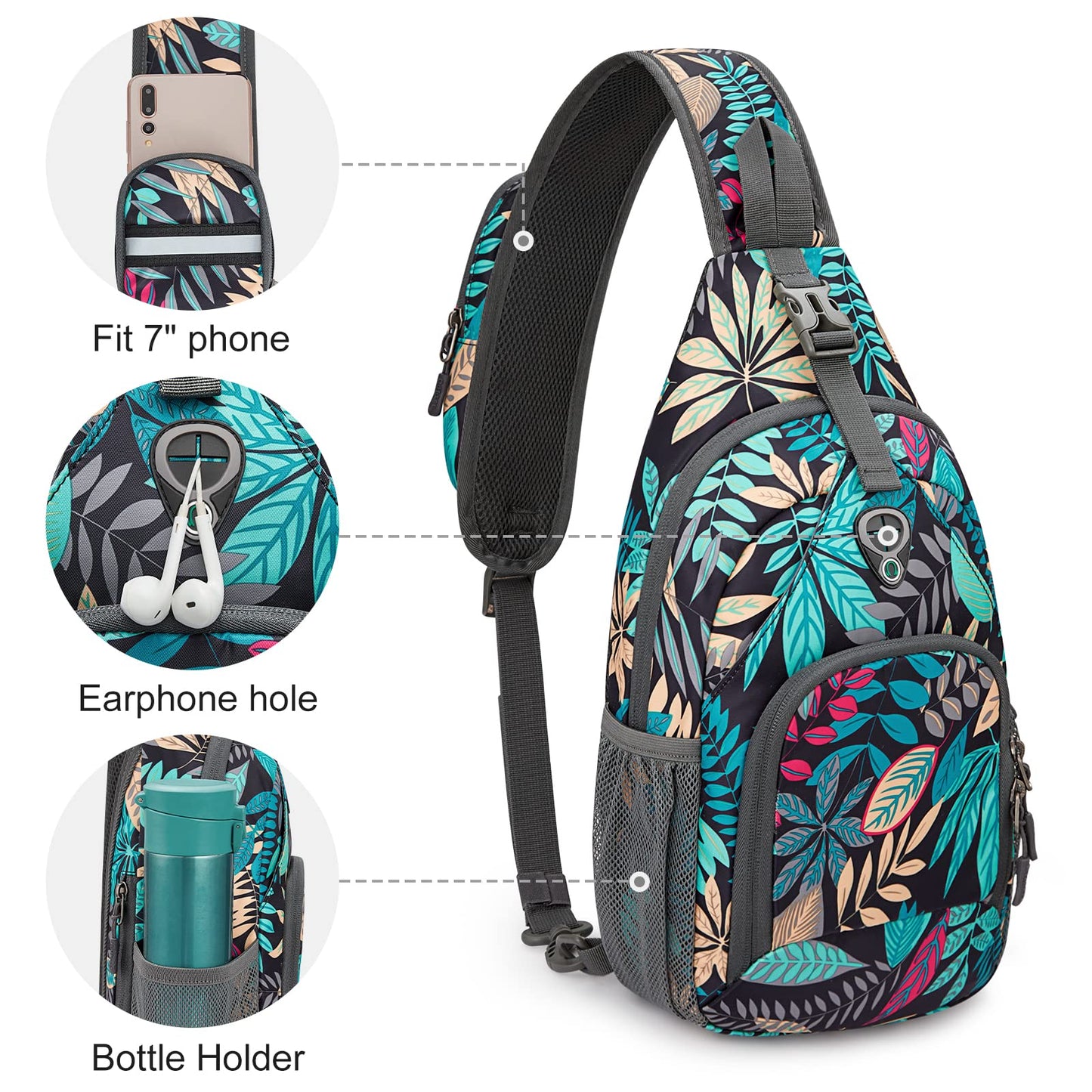 G4Free Sling Bag RFID Blocking Sling Backpack and Small Chest Shoulder Backpack