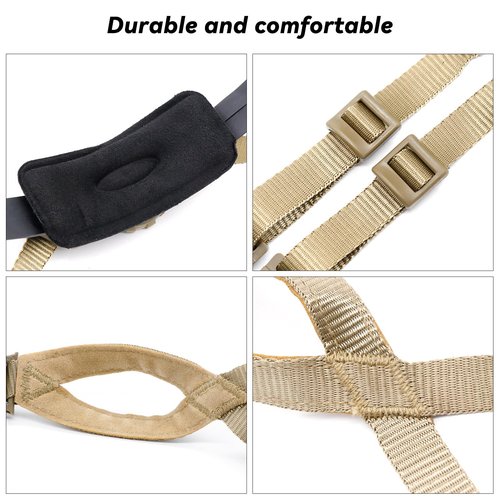 Yzpacc Tactical High Cut Helmet Chin Strap Adjustable Dial 4 Points Suspension System with Bolts and Screws for Tactical HL-31/HL-32 Fast MICH Bump Helmet Accessory