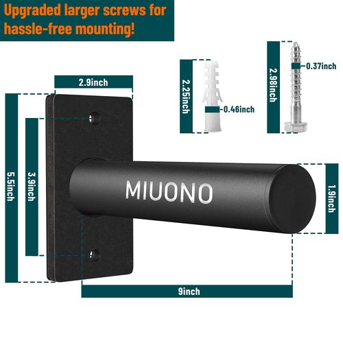 MIUONO Weight Plate Holder for 2" Olympic Weigh Plates and Weight Plate Rack for 1" Plates Bundle