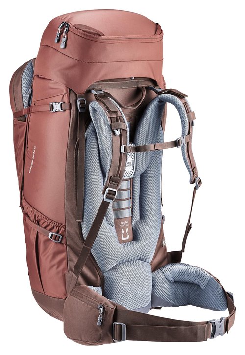 deuter Voyager 60+10 SL Women's Travel Backpack, caspia-raisin