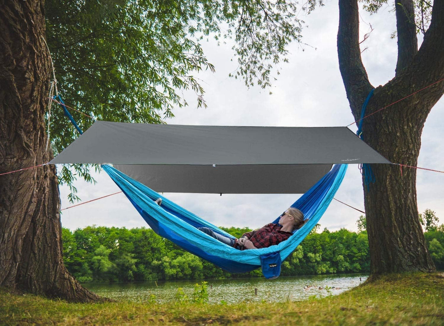 Unigear Hammock Rain Fly, 16.4/14.4/13/10ft Camping Tarp, UV Protection & Waterproof & Lightweight for Camping, Backpacking and Outdoor Adventure (Brown,10 * 10ft)
