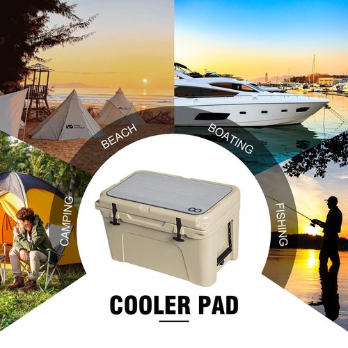 WOOWAVE EVA Mat Cooler Pad for YETI Tundra 45,Peel & Stick Application, Non Slip Comfort Accessories (Grey)