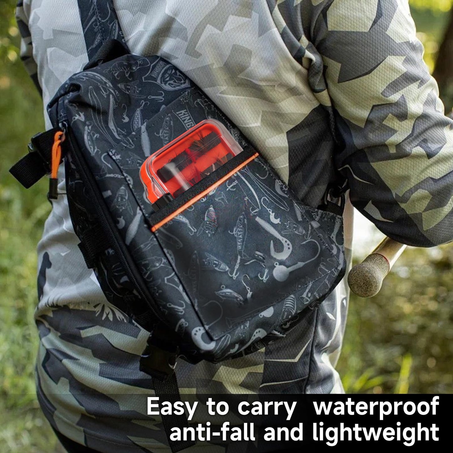 Fly Fishing Box Fly Boxes For Fly Fishing Trout Two-Sided Waterproof Lightweight Easy Grip Transparent Lid Fly Fshing Lures Box Foam Ice Jig Fly Box And Coil Springs Cord.