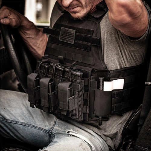 Elastic Tourniquet Holder for Duty Belt,Competition Belt,Tactical Vest, Chest Rig. TQ Holster Mount with Hook Mounting Surface (Coyete Brown-1 Pack)