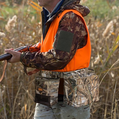 MDSTOP Dove Hunting Game Belt, Multifunction Hunting Gear Bags, Adjustable Shotgun Shell Pouch and Water Bottle Carrier for Shooting, Hunting, Dog Training, Fishing (Camo)