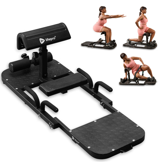 Lifepro Hip Thrust Machine – Adjustable Glute Workout Equipment for Home – Hip Thrust Bench & Glute Machine – Foldable Booty Builder, Sissy Squat Machine, Thrust Glute Bench, Home Gym Glute Workout