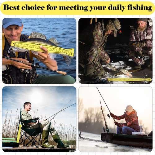 VioraWhite 2 Pcs Fish Measuring Board - 32in/80cm Folding Fishing Ruler Fishing Measurement Ruler Crab Measuring Tool Lightweight Bump Board Measuring Ruler for Boat Kayak
