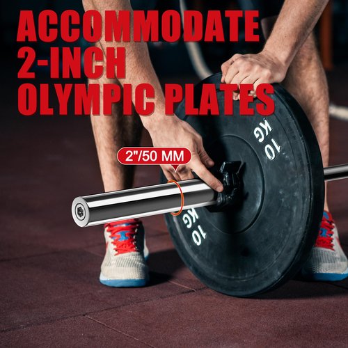 Olympic Barbell Bar - 7ft Strength Training Bar for Weightlifting, Bench Press, Deadlift, Squat