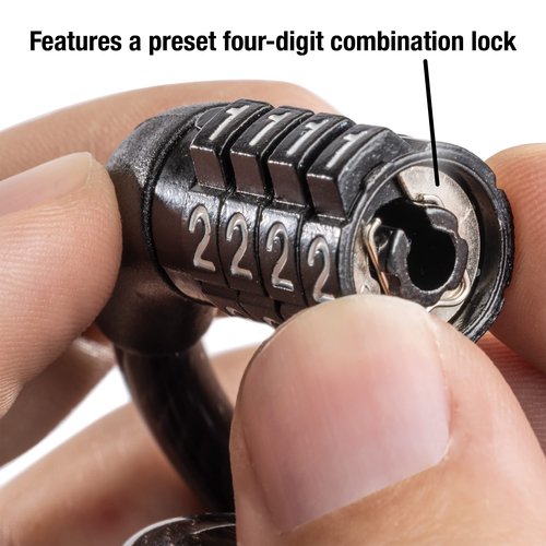 Retrospec Apollo Detachable Front Bike Basket Steel Half-Mesh & Master Lock Bike Lock Cable, Combination Bicycle Lock, Cable Lock for Outdoor Equipment, 8143D