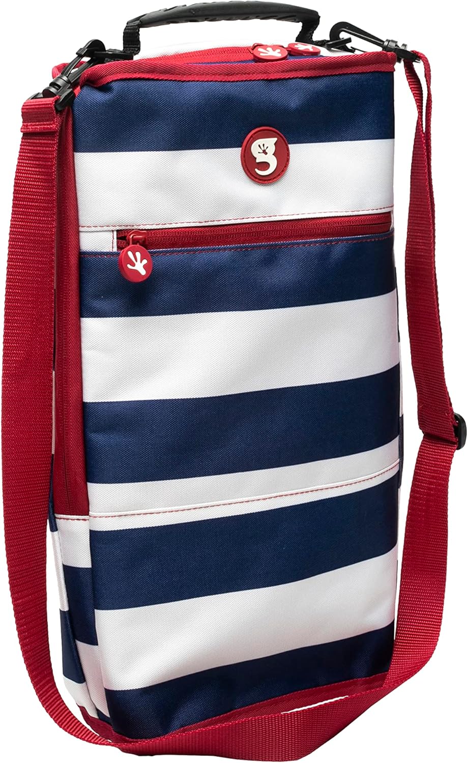 geckobrands Verticool Cooler - Insulated Portable Soft Cooler Bag with Adjustable Shoulder Strap, Holds 9 Cans or 2 Wine Bottles, Perfect for Beach, Picnics, and Outdoor Activities