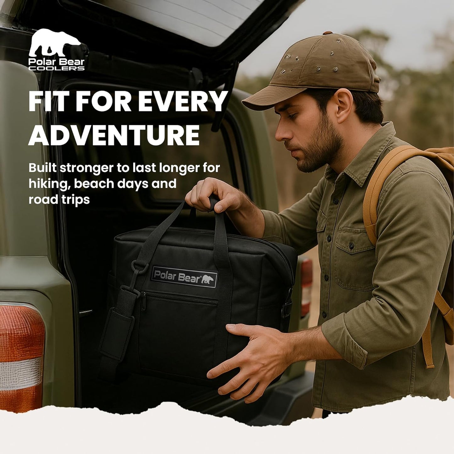 Polar Bear Coolers - Original Nylon Soft Cooler Bag - Insulated Leak Proof Beach Cooler Bag, Small Thermal Bags for Travel - Heavy Duty & Portable - Sweat Proof Picnic Carrier