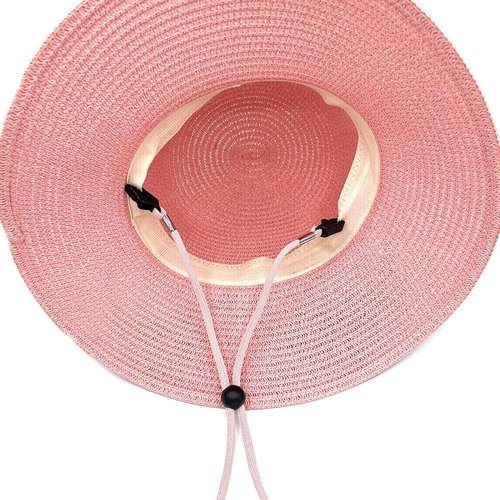 Sluswallow Brown Hat Chin Cord, Adjustable Hat Strap Clips Windproof Lanyard on Bag Holder for Travel Keeper, Fishing Hats
