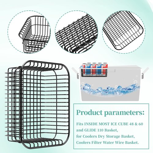 Coolers Wire Basket 20070 for 90 Qt Rotomold Coolers,Fits 90 QT，Glide 110 QT，Ice Cube 48 QT ，60 QT Coolers，Cooler Replacement Wire Basket Cooler Wet/Dry Separation Wire Basket