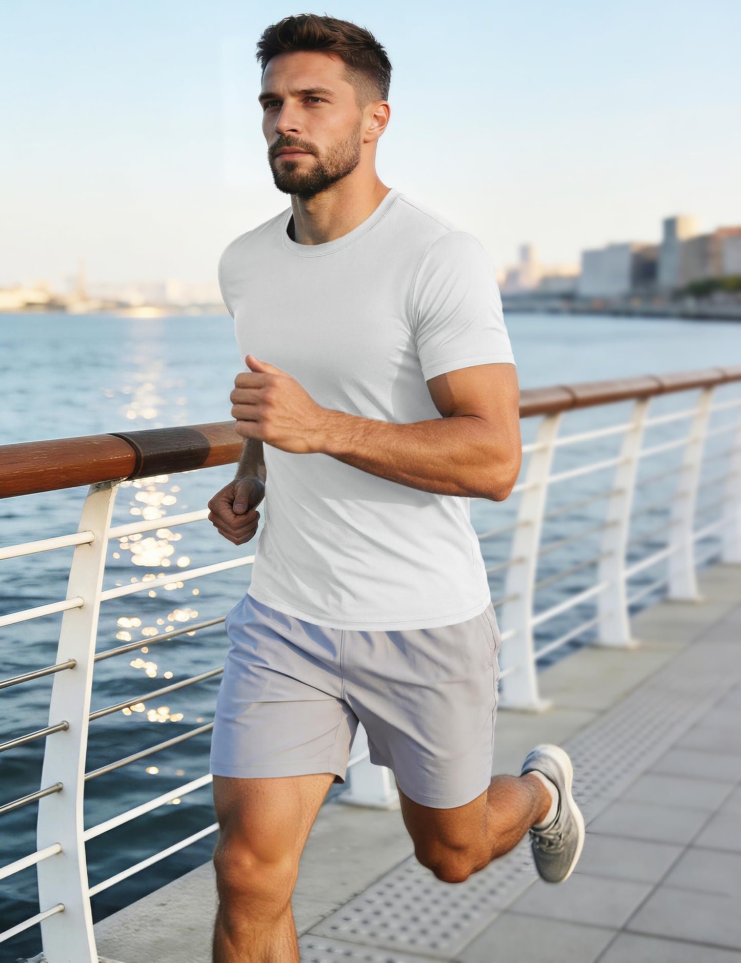 T Shirts for Men Dry Fit Hiking T-Shirt UPF 50+ UV Fishing Short Sleeve Shirts for Gym Workout Running