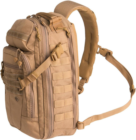 First Tactical Crosshatch Sling Backpack 19L, Shoulder Sling Go Bag for Men and Women