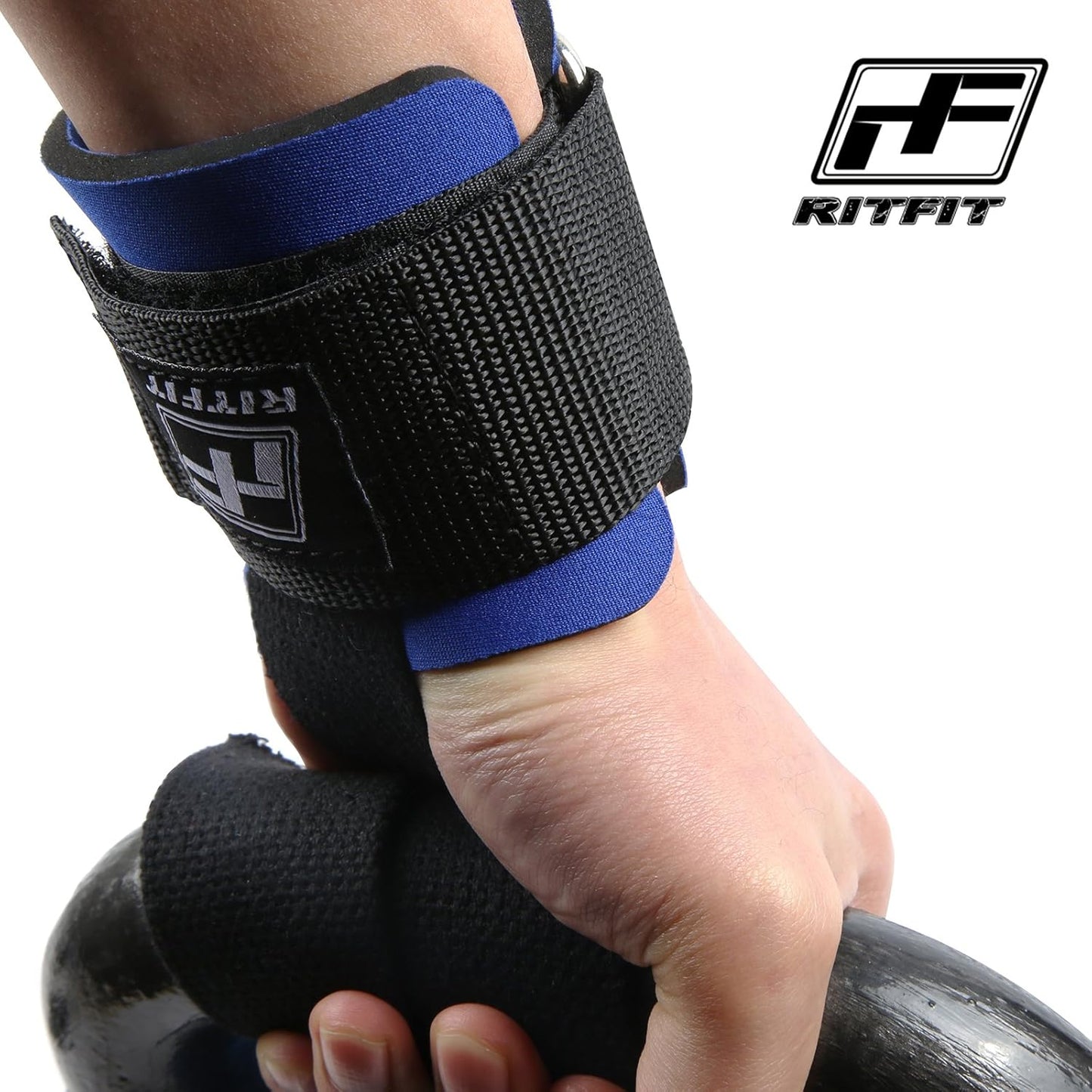 RitFit Lifting Wraps, Wrist Straps for Weightlifting, Wrist Support for Working Out, Bodybuilding, MMA, Powerlifting, Strength Training, Men & Women