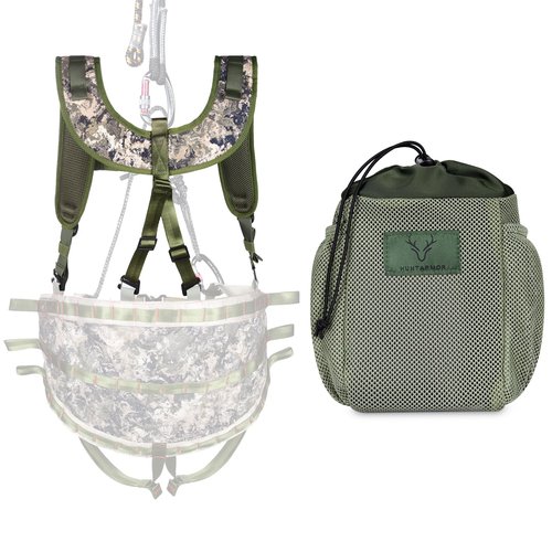 NatureBlend Hunting Saddle Dump Pouch and Hunting Tree Saddle Suspenders, Modular Yoke System with Universal Molle, Include Yoke and Universal Molle Connection kit