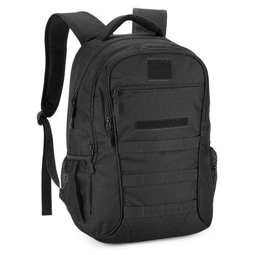 CamGo 15L 25L Tactical Backpack for Men and Women Small Military Hiking Daypacks Molle Rucksack Gear Pack for Camping Gym Travel Survival Bag (#25L-Black)