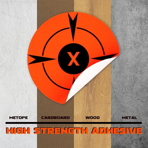 Highwild 250 Pack of 3-inch Fluorescent Orange Bullseye Adhesive Target Stickers - Suitable for Handguns, Rifles, BB Guns, Airsoft, Pellet Guns