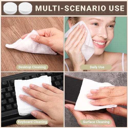 EupHHonycs 300 PCS Compressed Towels Mini Tablets Disposable Portable Face Towel Cotton Coin Tissue Portable Towels for Travel Camping Hiking Outdoor Sports Beauty Salon