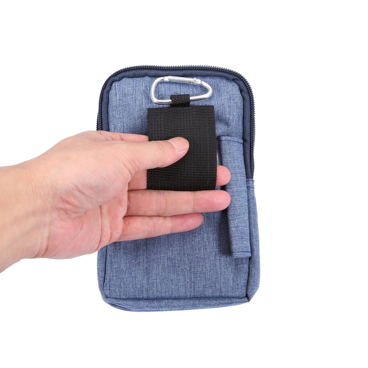 Vertical Cell Phone Waist Bag for Men, Mobile Phone Belt Pocket with Clip, Universal Mens Mobile Phone Belt Clip Holder Smartphone Waist Pouch Fanny Pack Protective Wallet with Carabiner Belt Loop
