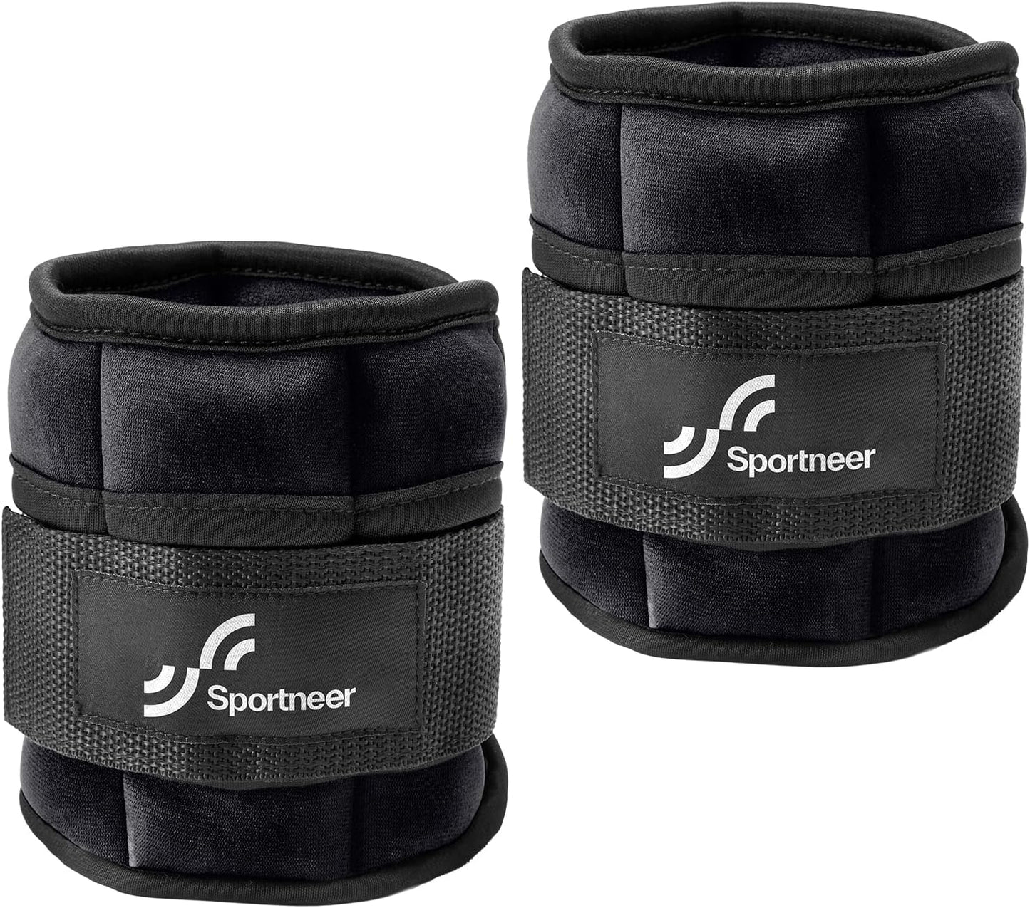 Sportneer Adjustable Ankle Weights for Women and Men 7 lbs/Pair Adjustable Leg Weights with Secure Straps, Strength Training Weighted for Yoga, Walking, Running, Aerobics, Gym, Physical Therapy