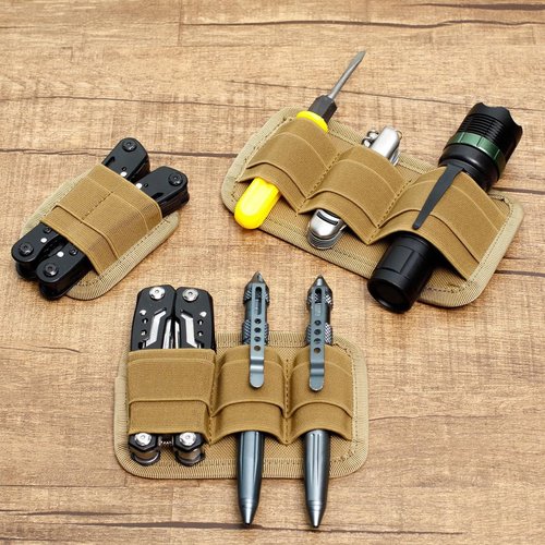 HOUSON 3 PCS EDC Elastic Organizer Patch, Tactical Bag Insert Elastic Bracket Secured with Hook Fastening
