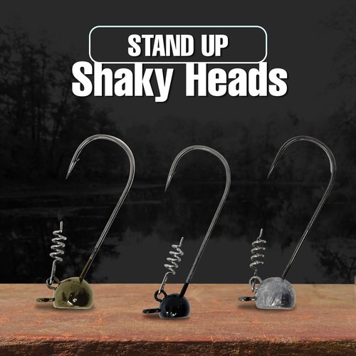 Reaction Tackle Stand-Up Shaky Head Jig, Size: 1/8oz. 4/0 10pk, Black