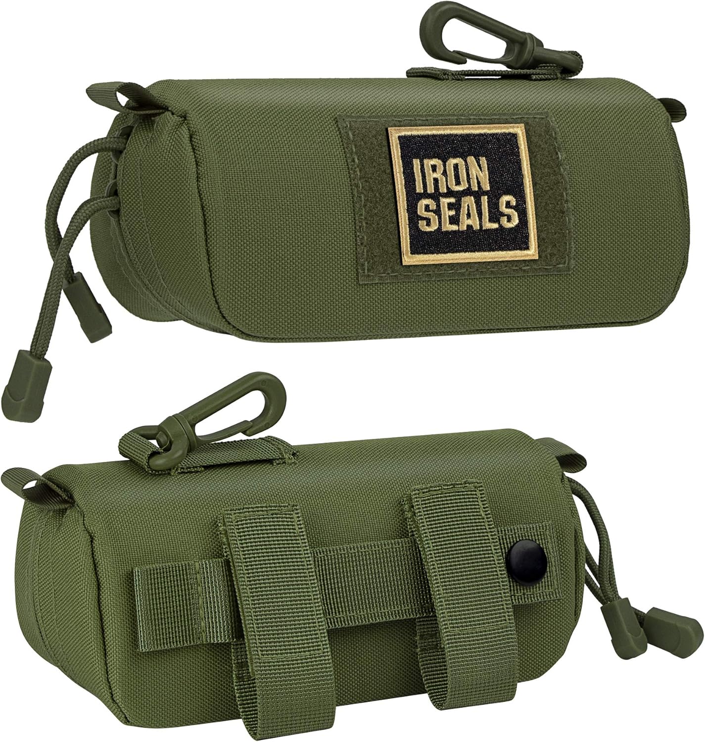 IronSeals Extra Large Tactical Molle Sunglasses Case Anti-Shock Semi-hard Clamshell Glasses Case, X-Large