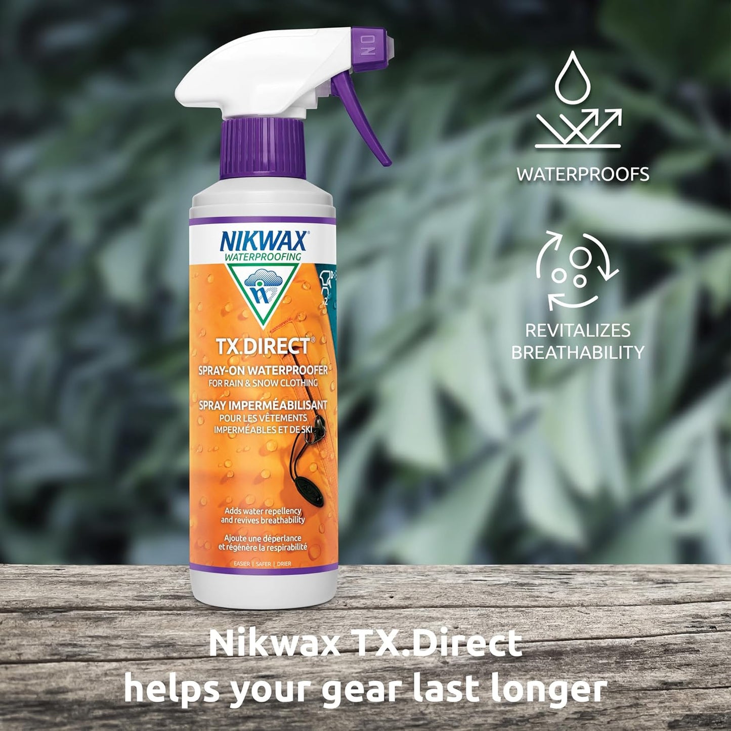 Nikwax TX.Direct Spray-On Waterproofing, 500ml, High Performance Waterproofing Renewal Treatment Restores DWR Water Repellency in Jackets, Outerwear, Rain, Ski and Snow Gear