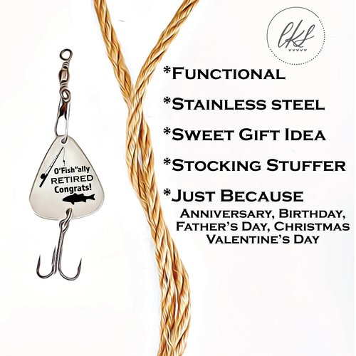 Retirement Gift Idea Fishing Retiree Gift Congrats Gift for Retiring Mens Retirement Gift Idea Mens Gift Idea Fishing Lure Mens Retirement Gift for Man FBA-RETIRED-LURE (|O'Fish"ally Retired|)