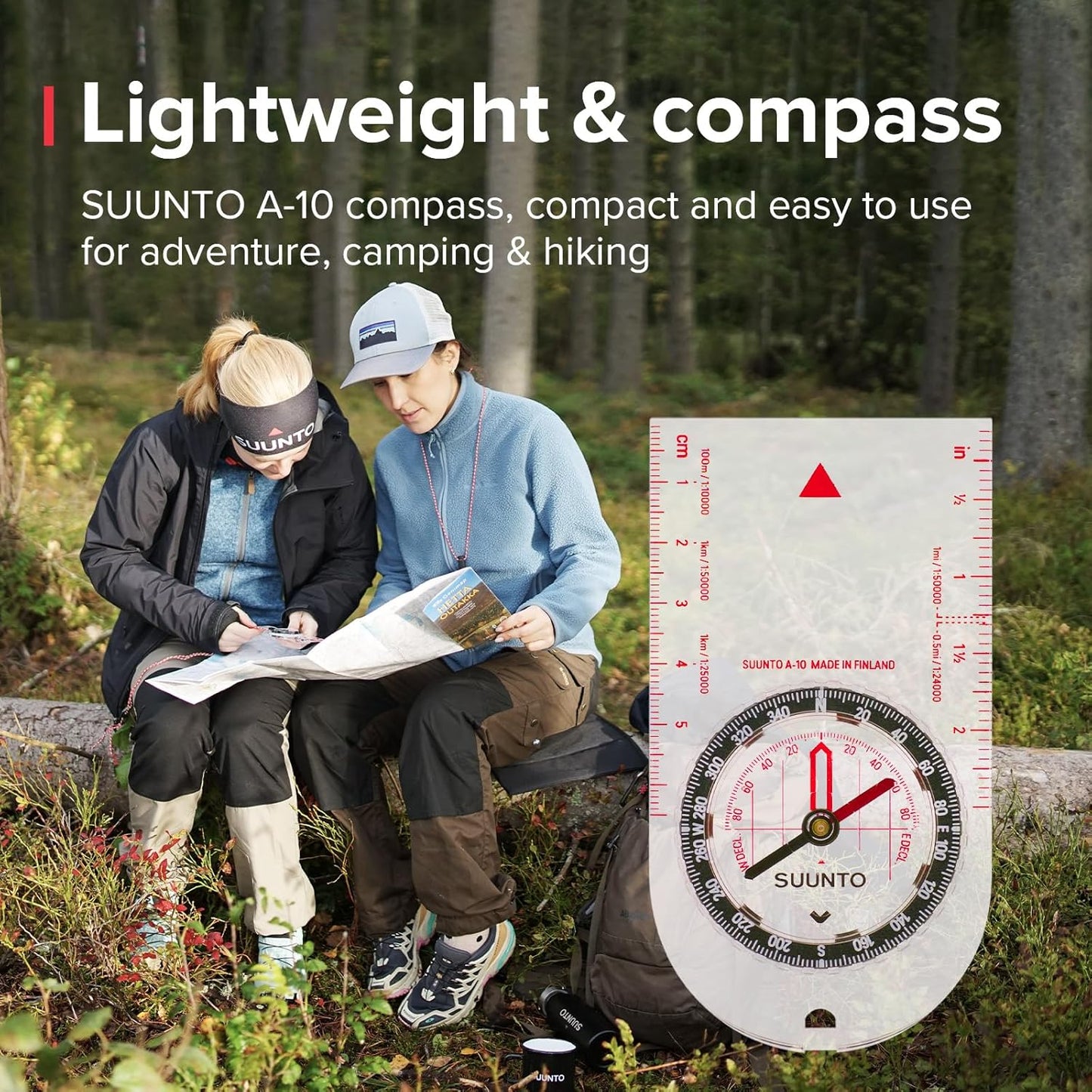 SUUNTO A-10 Hiking Compass - Compact & Easy-to-Use for Outdoor Adventures