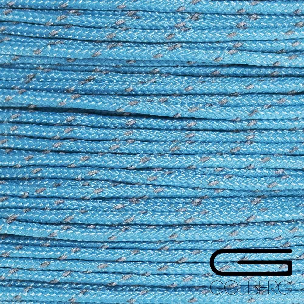 GOLBERG G 1.8mm Fluorescent Reflective 95lb Paracord – 20 Meters – Perfect for Guyline, Tent Rope, Camping, Hiking – (Reflective Neon Turquoise/Scarlet Red)