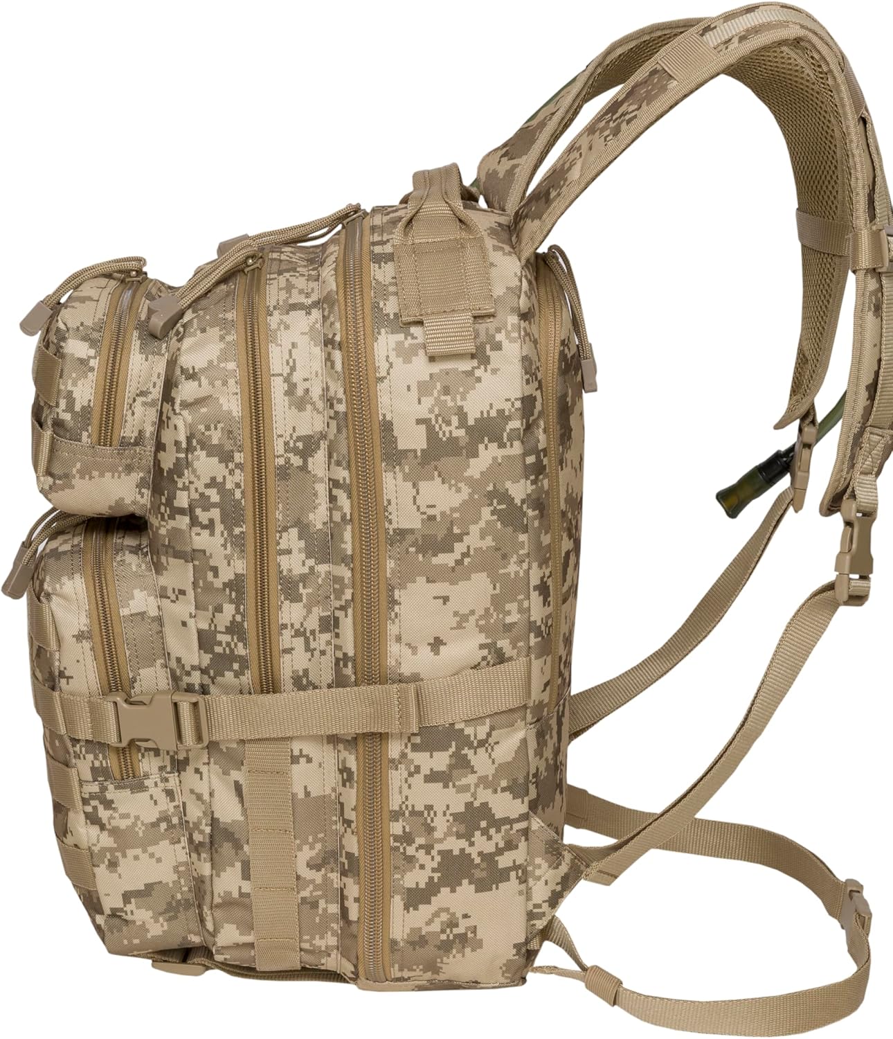 Surge Tactical Hydration Pack by Fieldline | Military Backpack with MOLLE System | Survival Bug Out Bag | 22L Storage Capacity + 3L Reservoir (Digital Sand)