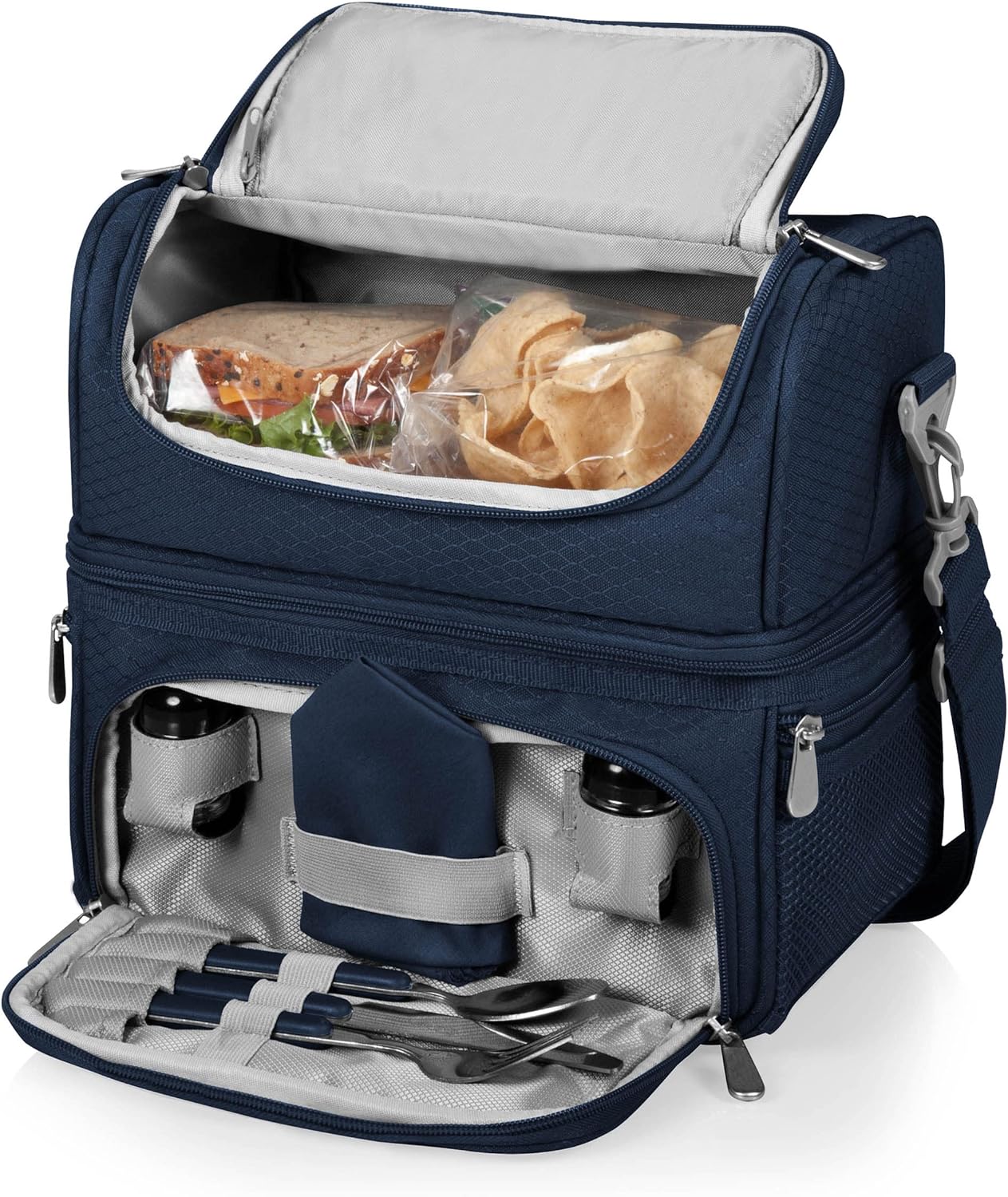 PICNIC TIME Coca-Cola Enjoy Coke Pranzo Lunch Bag, Insulated Lunch Box with Utensil Set, Lunch Cooler Bag, (Red)